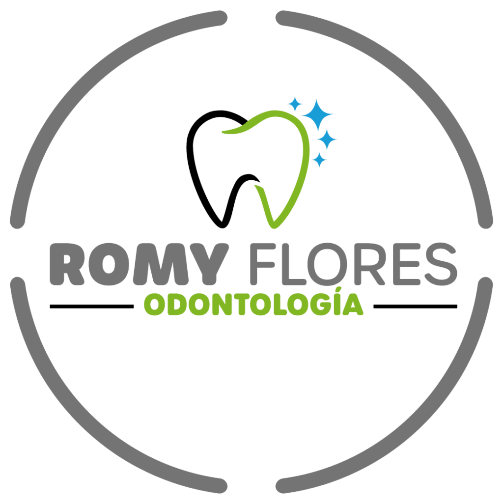 logo romy flores odontología