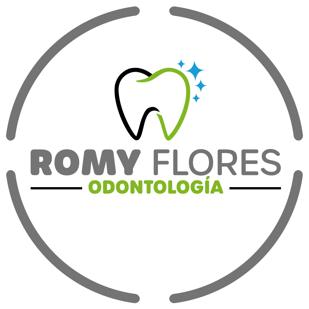 logo romy flores odontología
